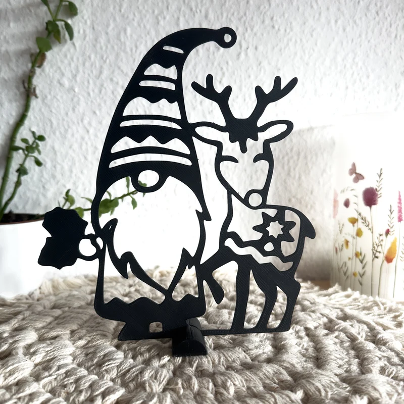 Wichtel mit Reh Aufsteller