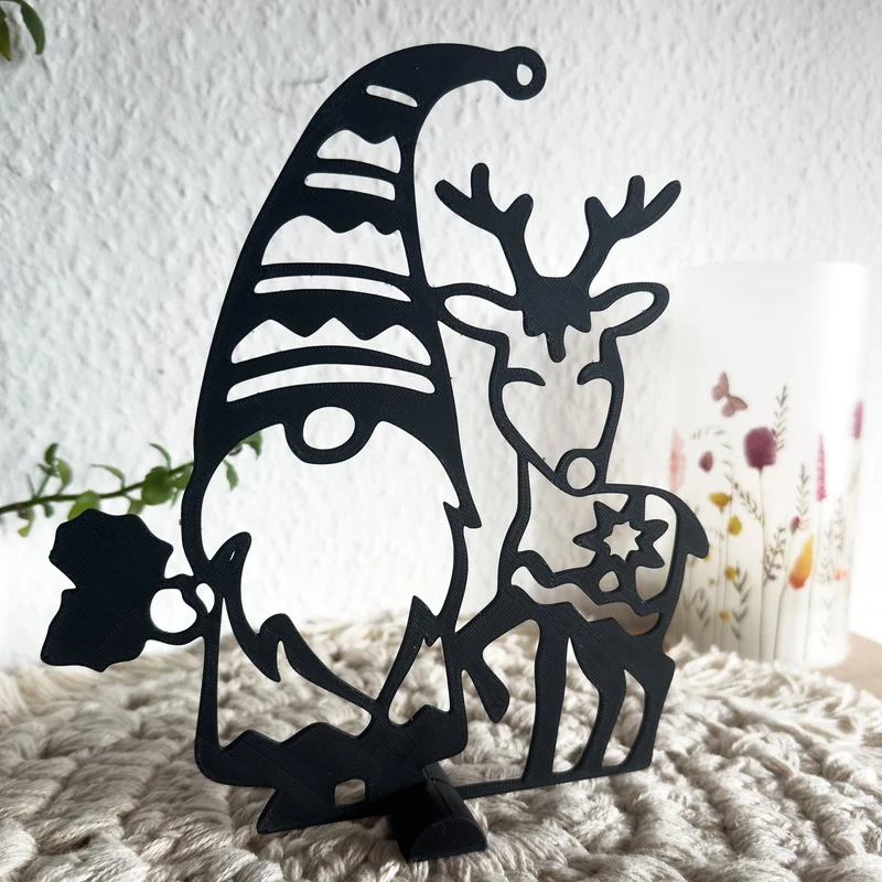 Wichtel mit Reh Aufsteller