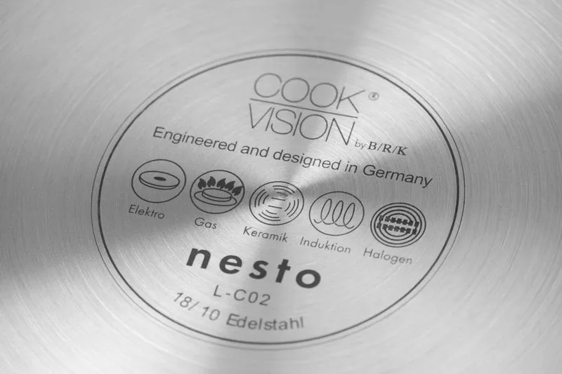 nesto Edelstahl-Pfanne Ø 24 cm x 5,9 cm, antihaft-beschichtet