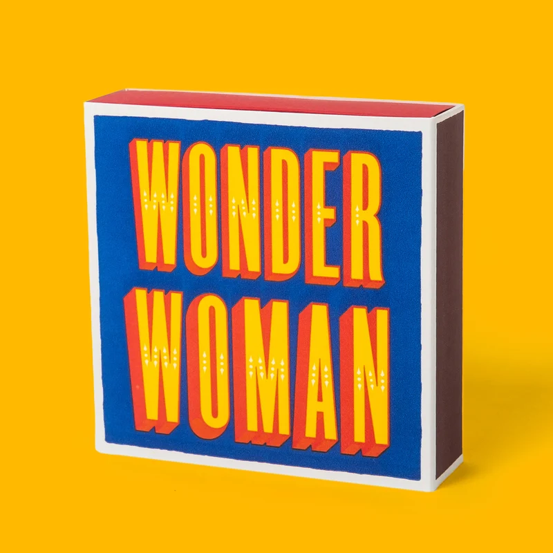 Lange Streichhölzer "Wonderwoman" von The Archivist | 100 Stück in Square Matchbox