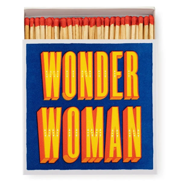 Lange Streichhölzer "Wonderwoman" von The Archivist | 100 Stück in Square Matchbox