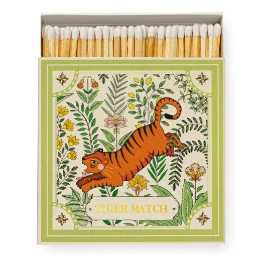 Lange Streichhölzer "Ariane´s Green Tiger" von The Archivist | 100 Stück in Square Matchbox
