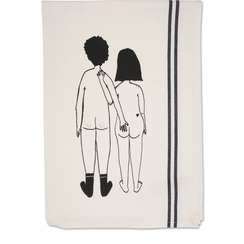 Geschirrtuch helen b "Naked Couple Back" | 100% Baumwolle | mit Illustrationen von Helen Blanchaert
