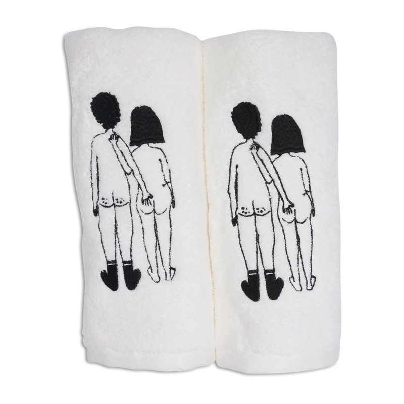Gästehandtücher helen b "Naked Couple Back" | mit Illustrationen von Helen Blanchaert (2 Stk.)