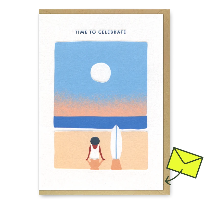 Grußkarte "Time to celebrate" | Schöne Klappkarte | Miles Tewson