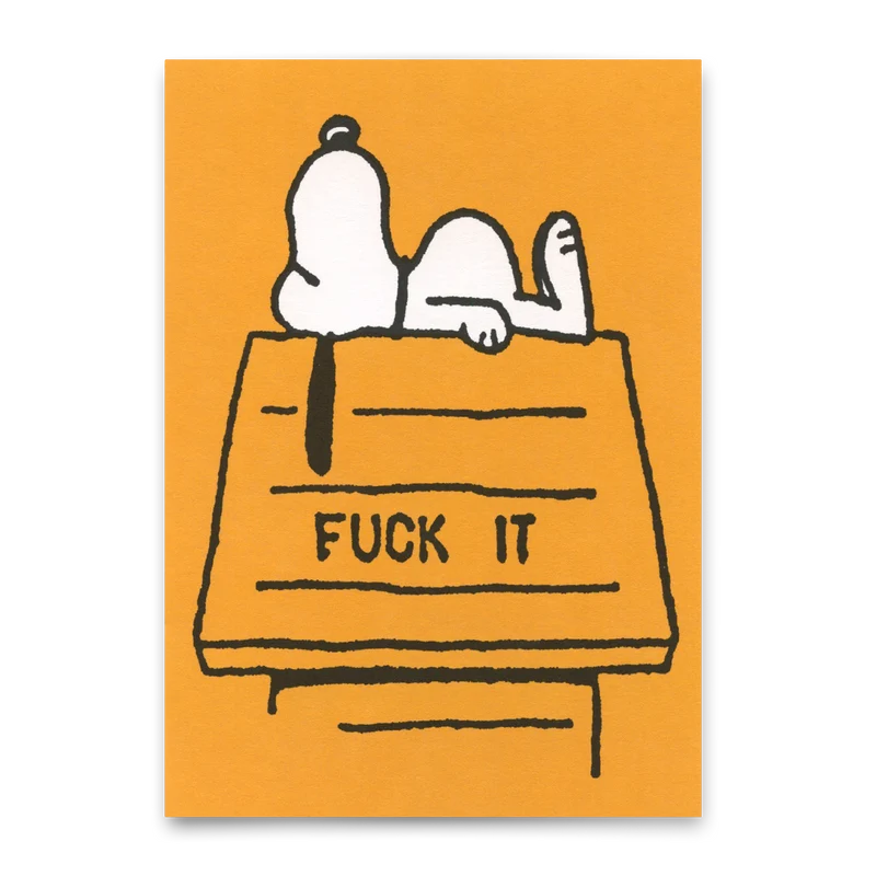 Postkarte "Fuck it" | Lustige Karte mit Spruch