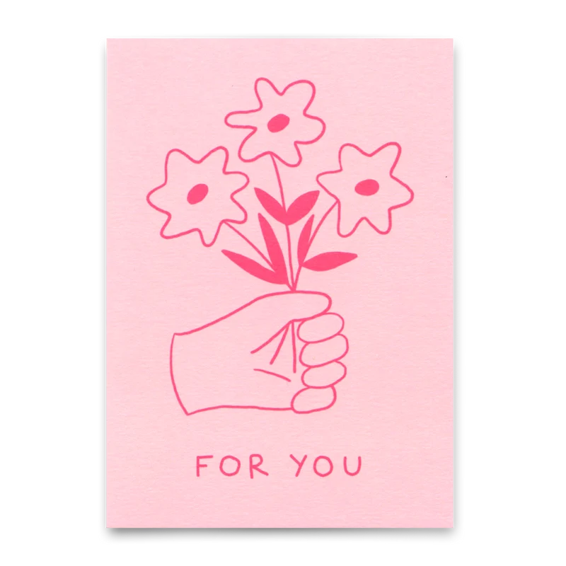 Postkarte "For you (Flowers)" | Schöne Karte für jeden Anlass