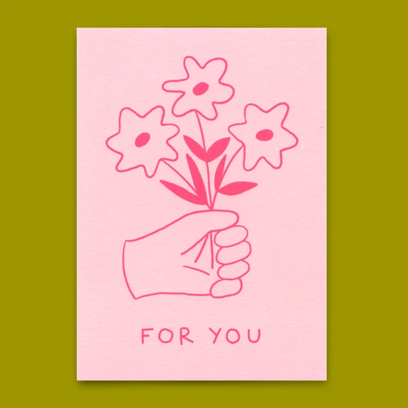 Postkarte "For you (Flowers)" | Schöne Karte für jeden Anlass