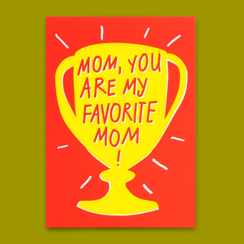Postkarte "Favorite mom" | Besondere Karte mit Spruch zum Muttertag