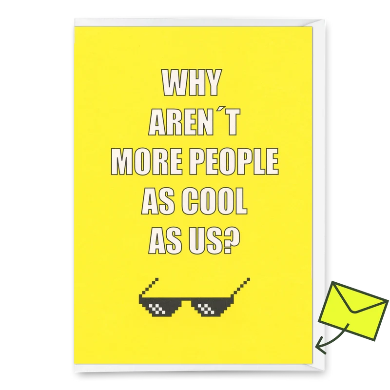Grußkarte "As cool as us" | Besondere Klappkarte mit Spruch