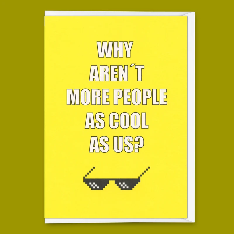 Grußkarte "As cool as us" | Besondere Klappkarte mit Spruch