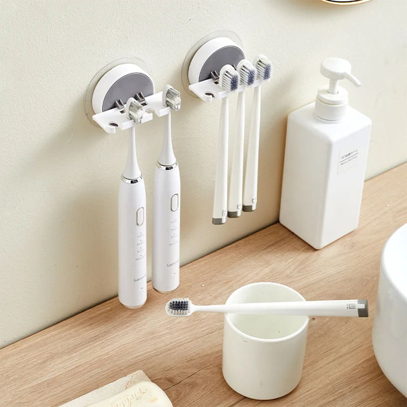 Creliv Zahnbürstenhalter 2x Tragbares Zahnbürstenhalter Selbstklebend für Badezimmer, (2-St)