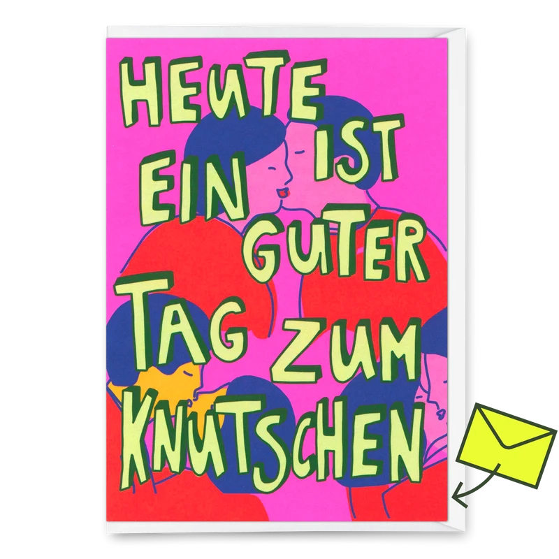 Grußkarte "Tag zum Knutschen" | Besondere Klappkarte für Verliebte