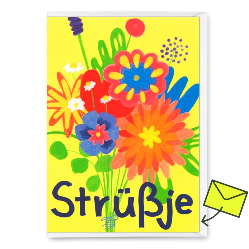 Grußkarte "Strüßje" | Schöne Klappkarte für jeden Anlass