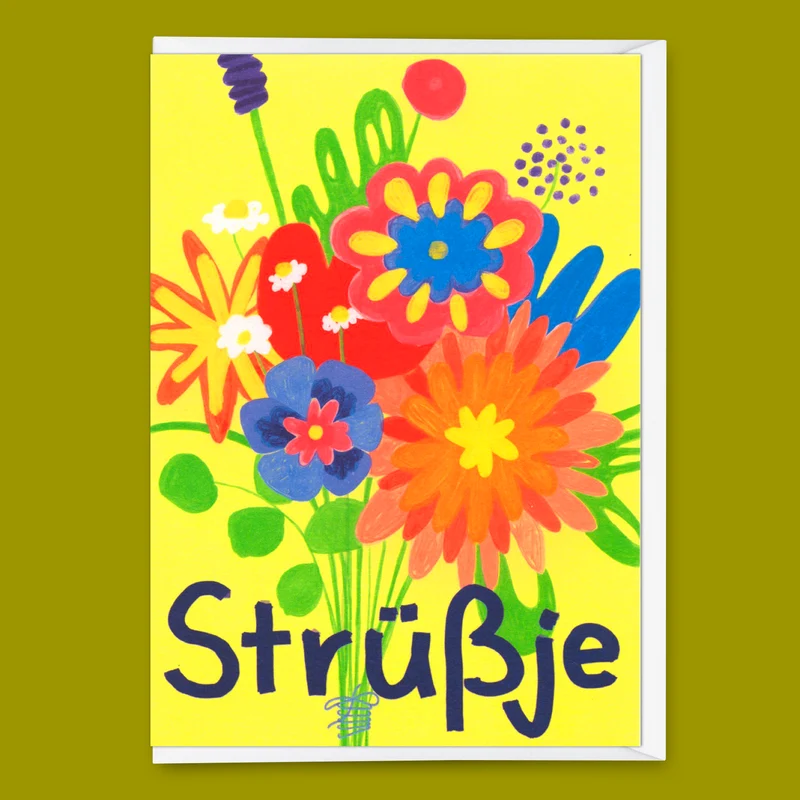 Grußkarte "Strüßje" | Schöne Klappkarte für jeden Anlass
