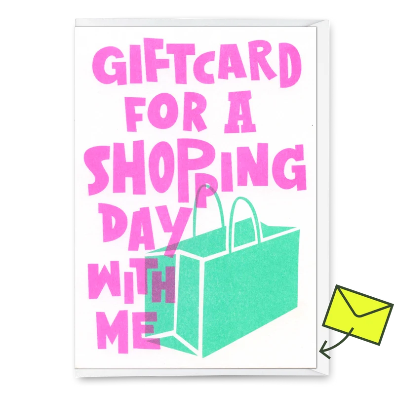 Grußkarte "Shopping day" | Schöne Klappkarte für jeden Anlass