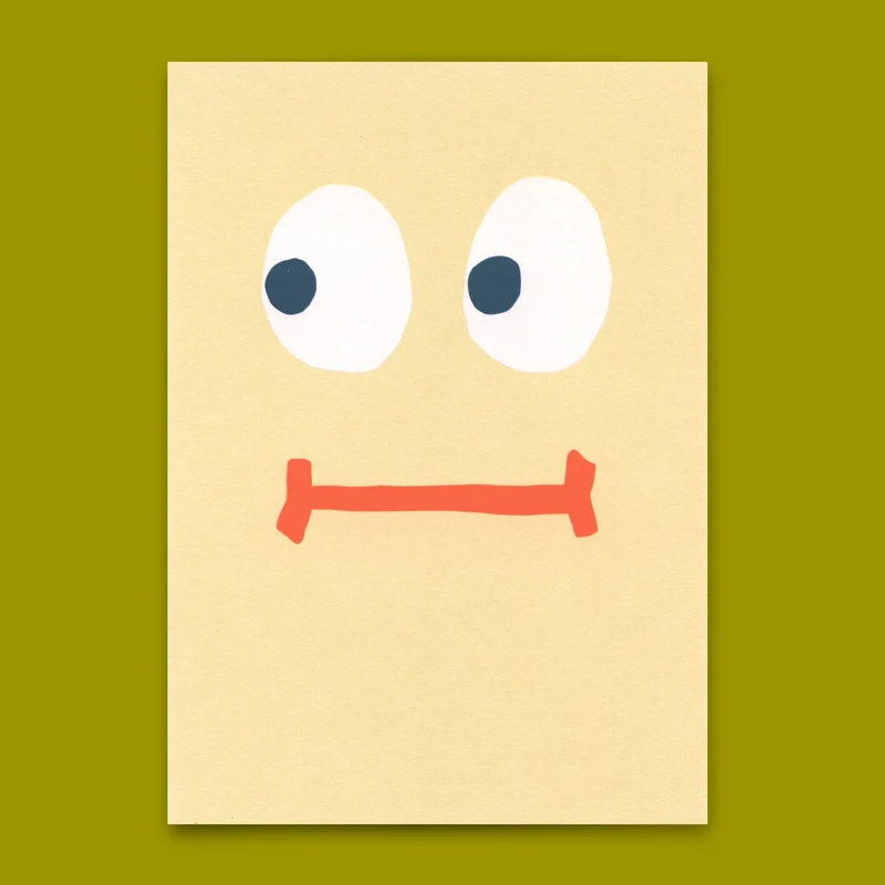 Postkarte "Face" | Besondere Karte für jeden Anlass