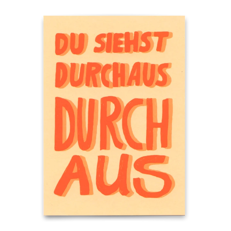 Postkarte "Du siehst durchaus durch aus" | Lustige Karte mit Spruch