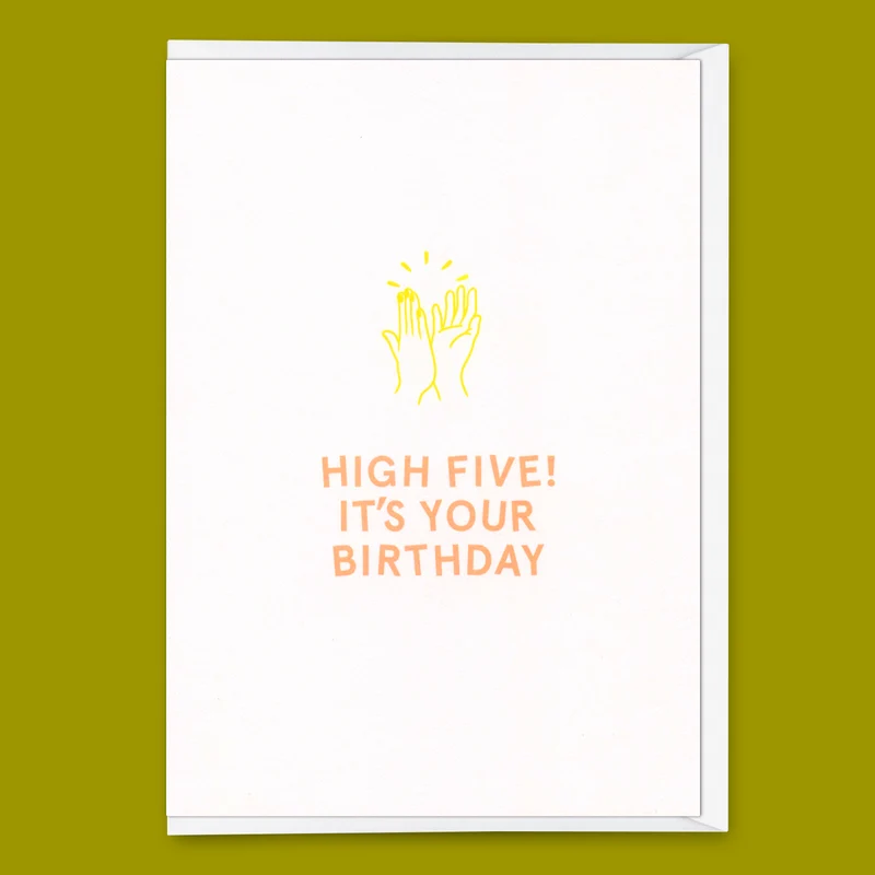 Grußkarte "High Five" | Coole Klappkarte zum Geburtstag