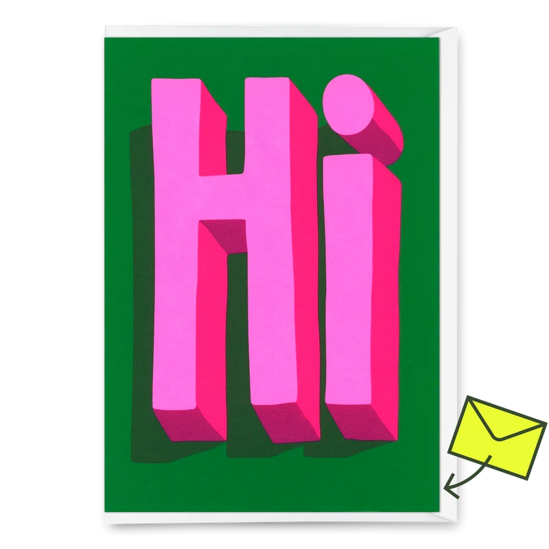 Grußkarte "Hi" | Coole Karte für jeden Anlass