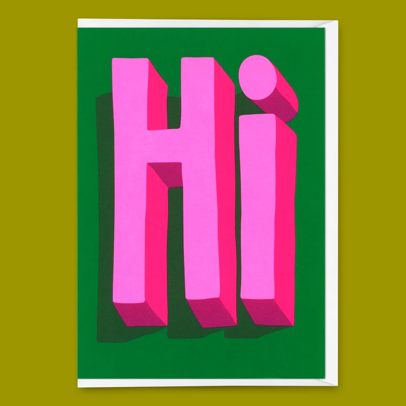 Grußkarte "Hi" | Coole Karte für jeden Anlass