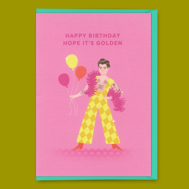 Grußkarte "Harry Styles Golden" | Geburtstagskarte | Ohh Deer