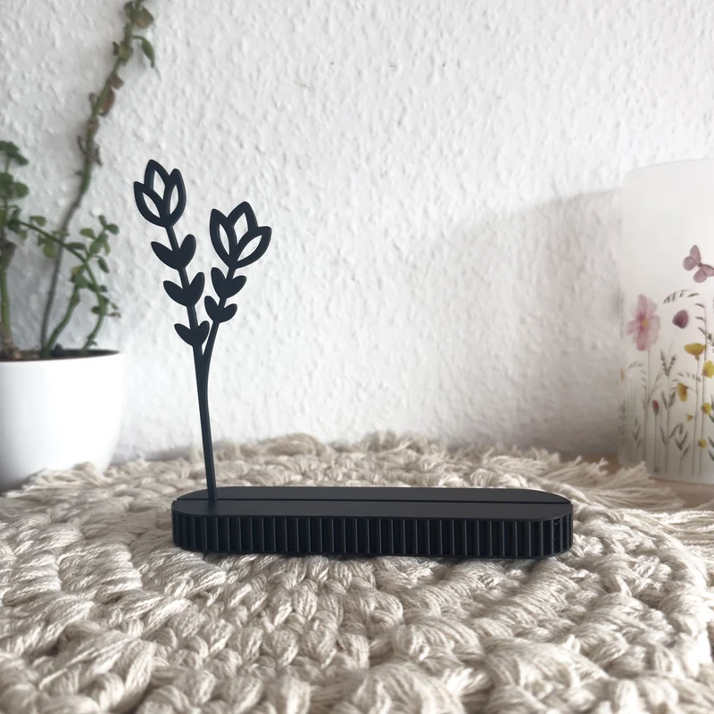 Kartenständer mit Blume