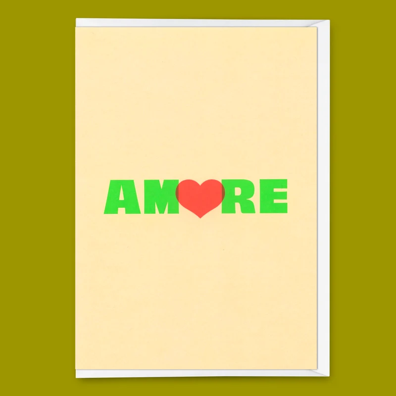 Grußkarte "Amore" | Coole Klappkarte für Verliebte