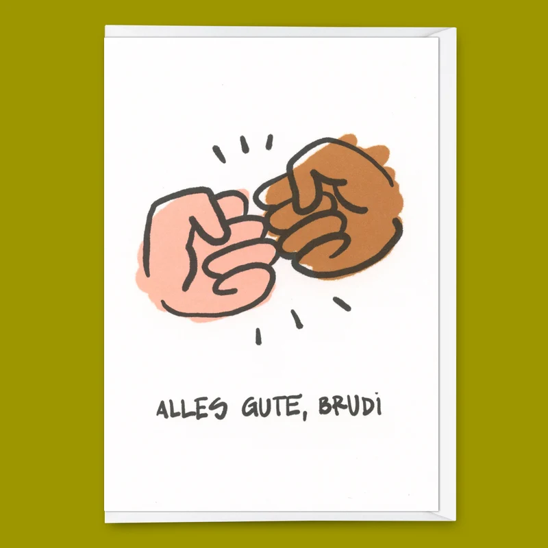 Grußkarte "Alles Gute Brudi" | Coole Klappkarte für jeden Anlass