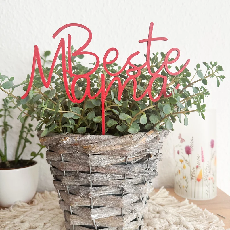 Beste Mama - Blumenstecker