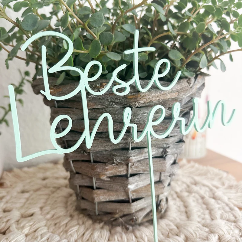 Beste Lehrerin - Blumenstecker