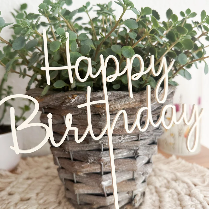 Happy Birthday - Blumenstecker