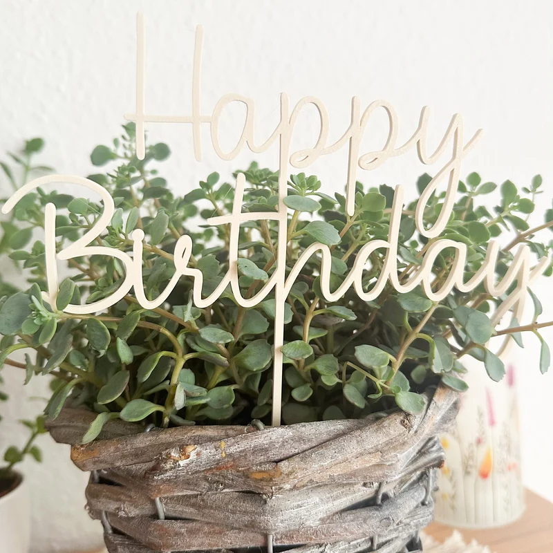 Happy Birthday - Blumenstecker