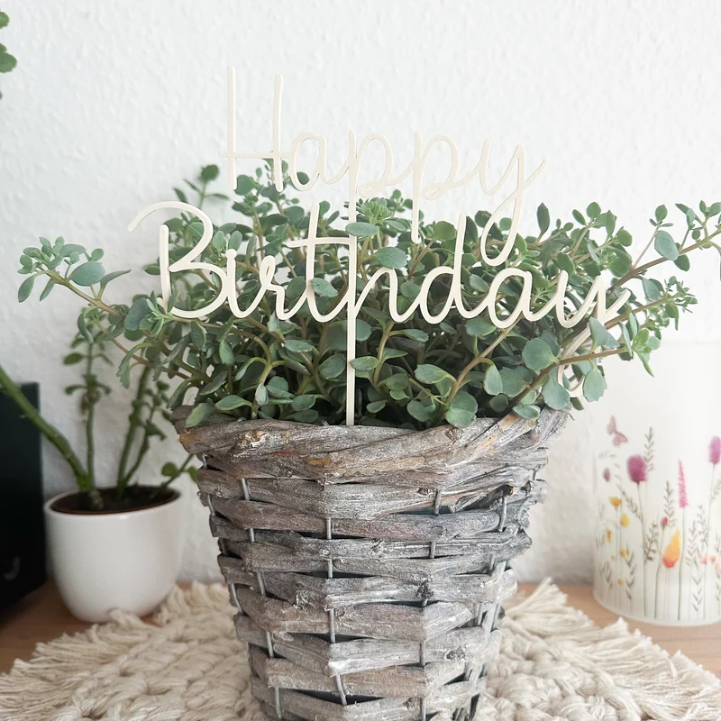 Happy Birthday - Blumenstecker