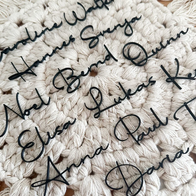 Personalisierte Tischnamen