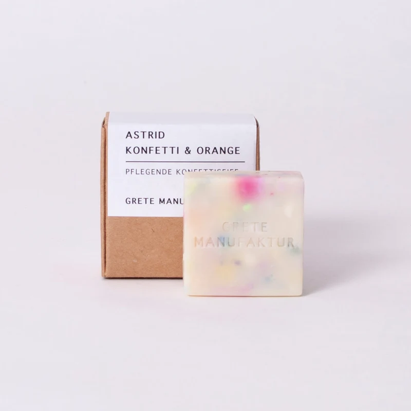 Duschseife Grete Manufaktur Astrid (Konfetti/Orange)