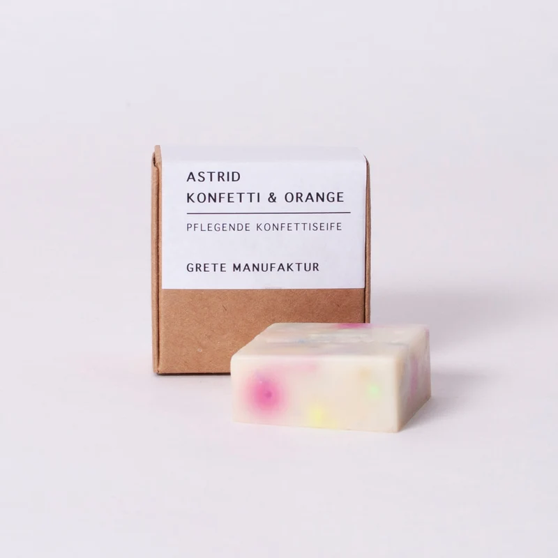 Duschseife Grete Manufaktur Astrid (Konfetti/Orange)