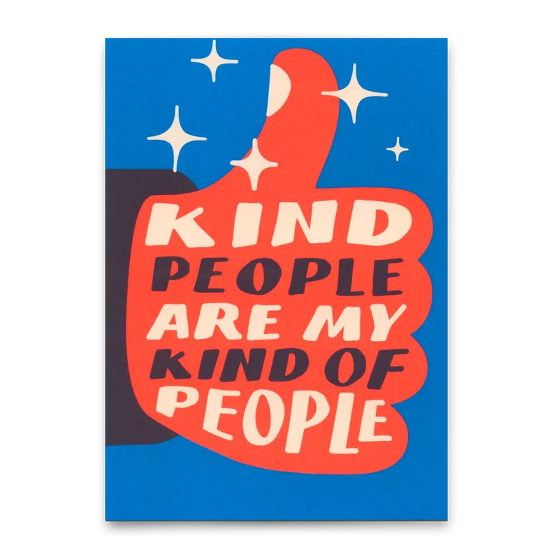 Postkarte "Kind people" | Coole Karte mit Spruch