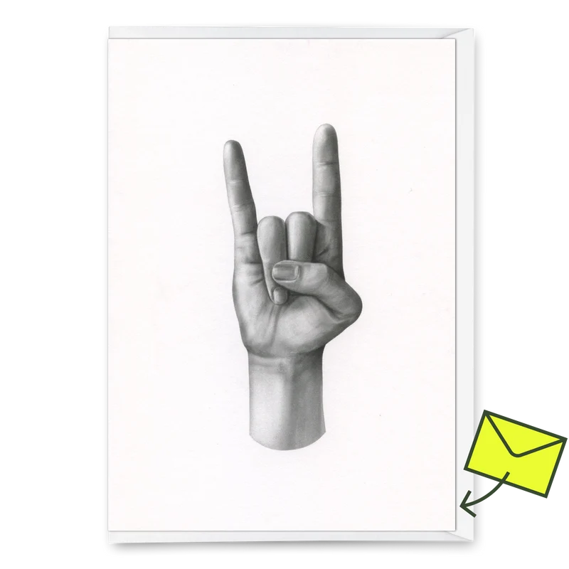 Grußkarte "Rock'n'Roll" | Coole Klappkarte für jeden Anlass