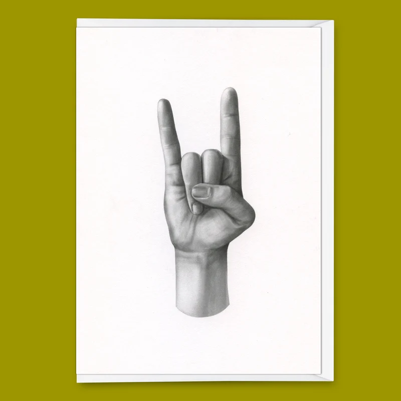 Grußkarte "Rock'n'Roll" | Coole Klappkarte für jeden Anlass