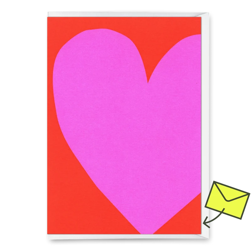 Grußkarte "Purple heart" | Schöne Klappkarte für Verliebte