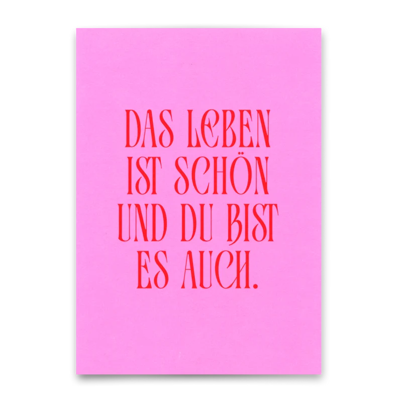 Postkarte "Das Leben ist schön" | Besondere Karte für jeden Anlass