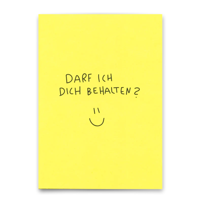 Postkarte "Darf ich dich behalten?" | Besondere Karte für Verliebte