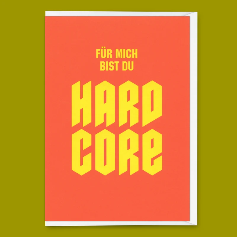 Grußkarte "Hardcore" | Coole Klappkarte für jedem Anlass