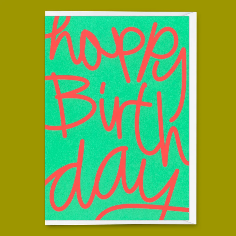 Grußkarte "Happy Birthday Swing" | Besondere Klappkarte zum Geburtstag