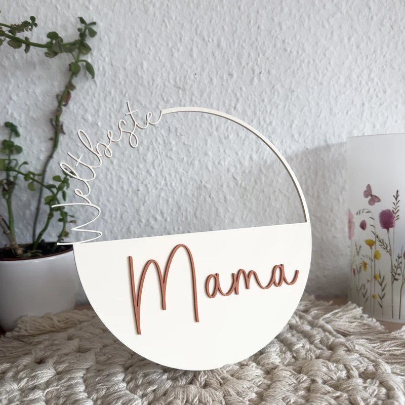 Personalisiertes „Weltbeste... / Weltbester...“ Deko Schild mit Namen