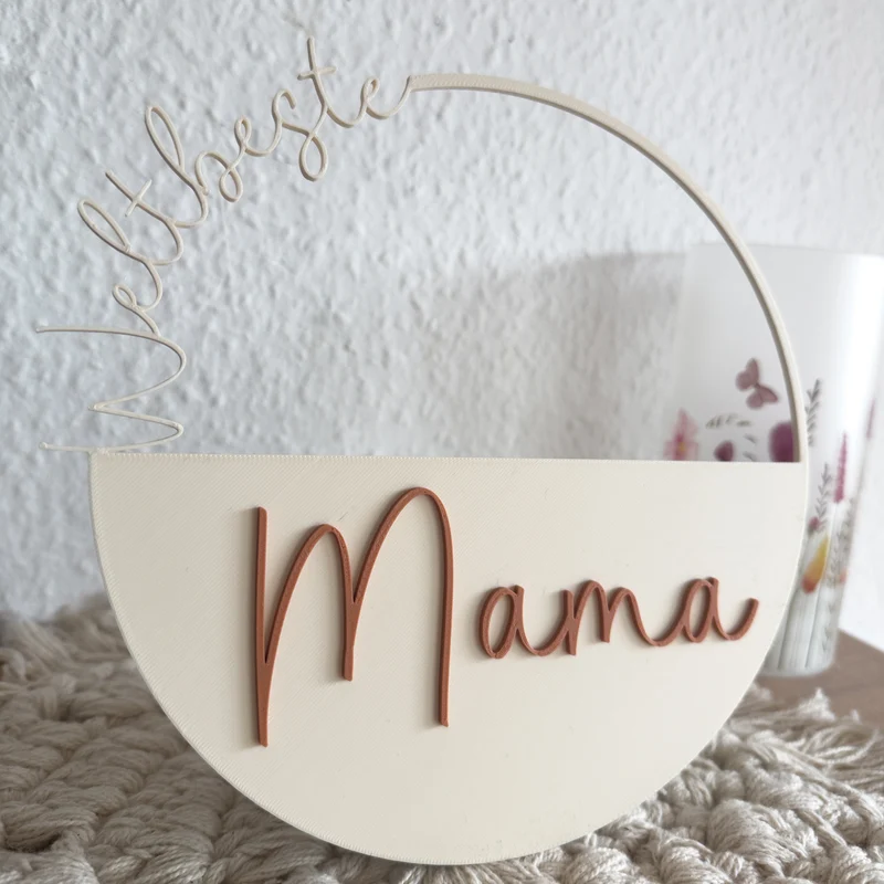 Personalisiertes „Weltbeste... / Weltbester...“ Deko Schild mit Namen