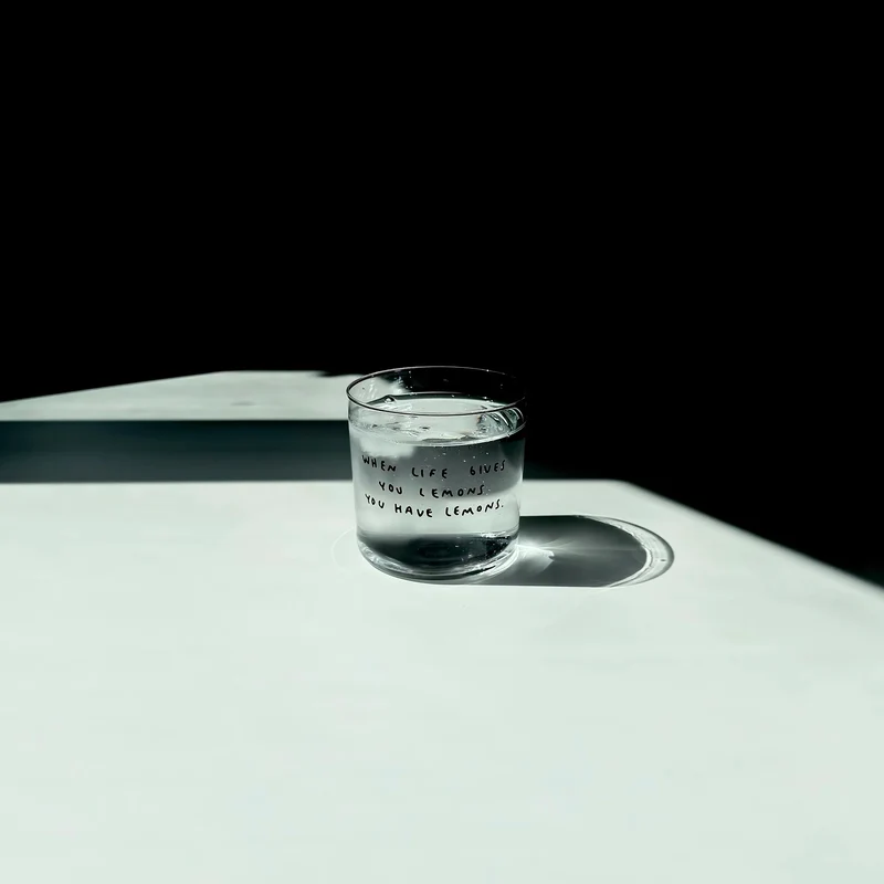 Trinkglas „When Life Gives You Lemons“ | Motivierender Spruch | YAHYA Studio