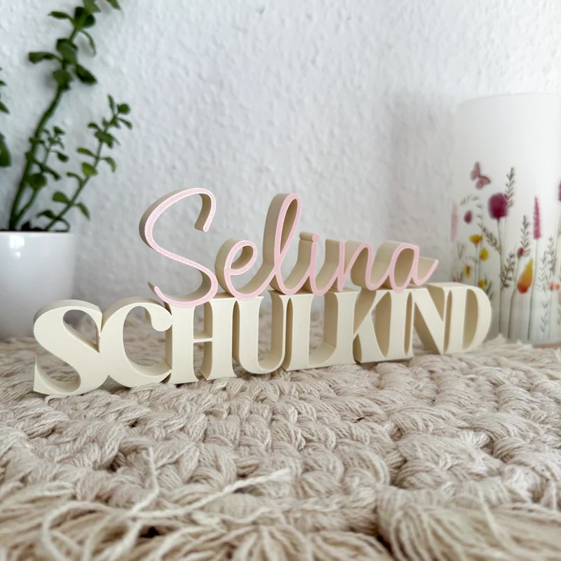 Schulkind Deko Aufsteller mit Name personalisiert