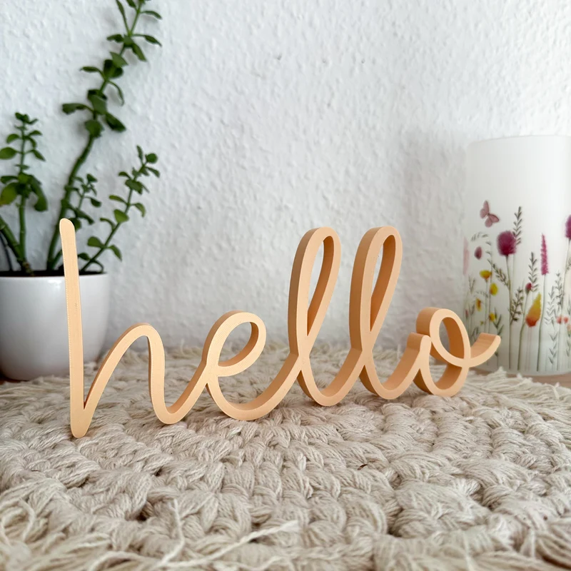 Hello Deko Aufsteller
